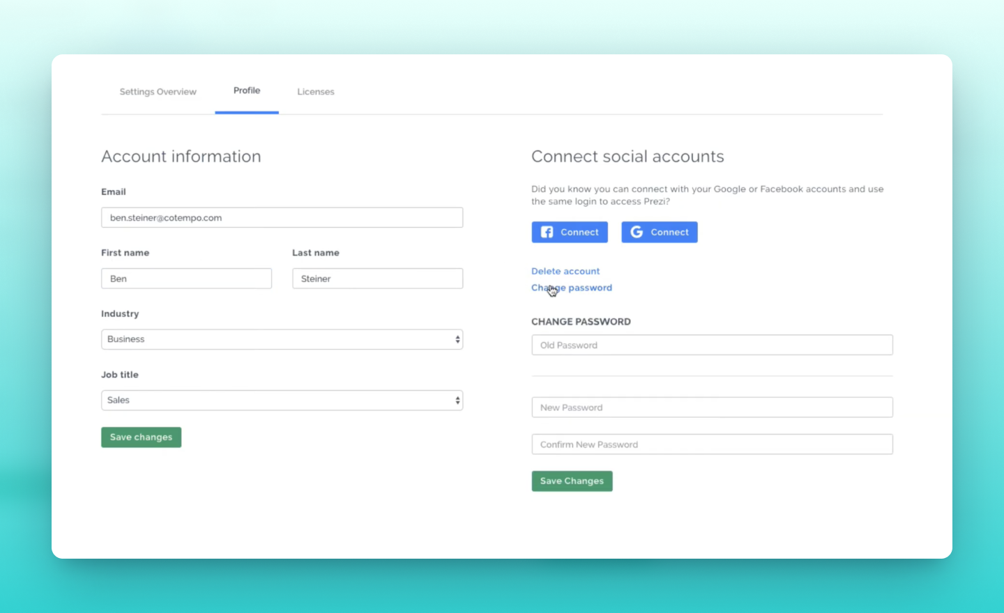 change your password