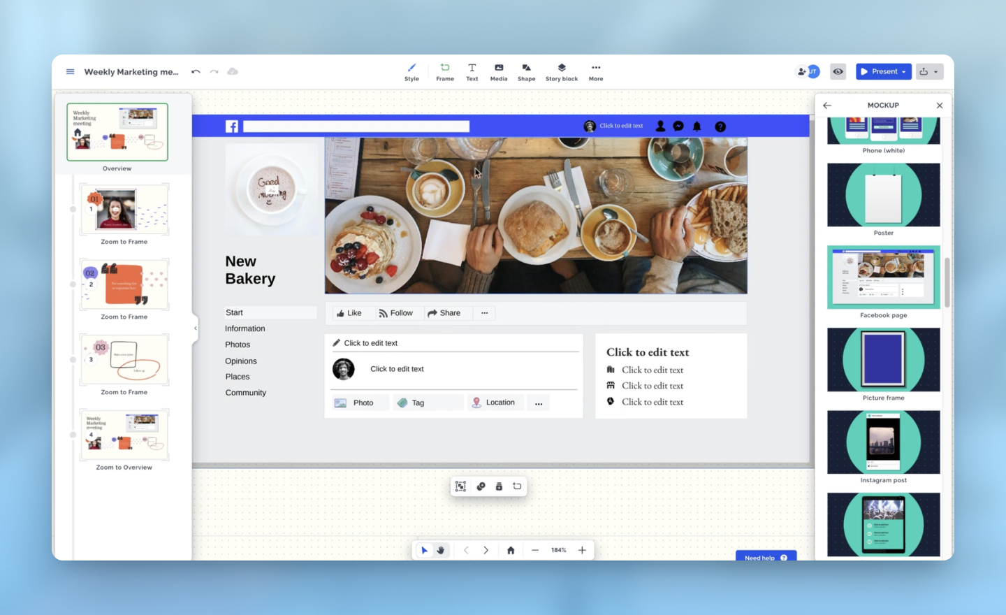 How to use Story Blocks in Prezi Present